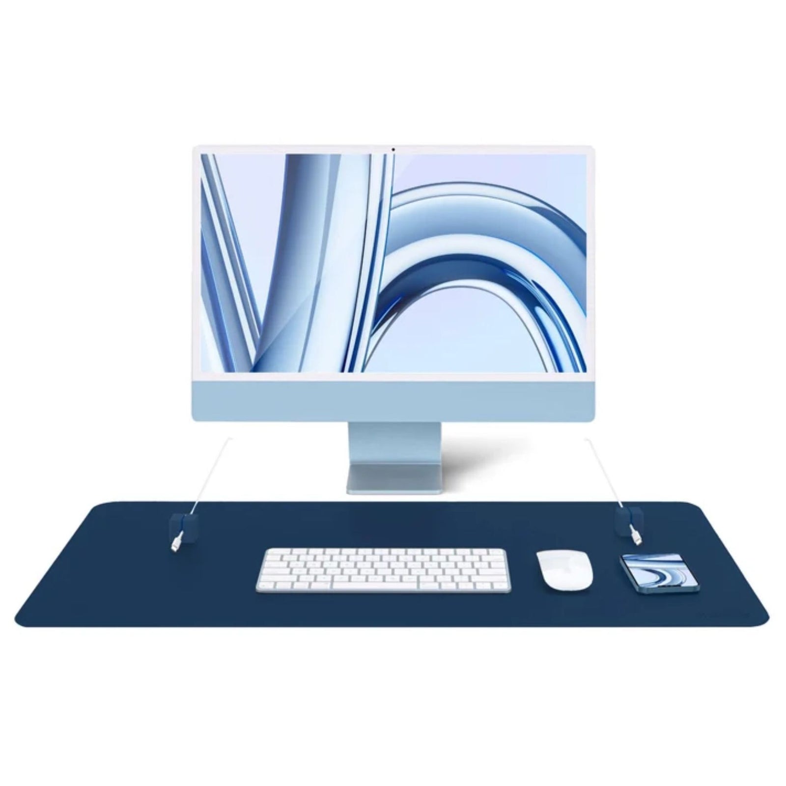 FUNCTION DESK MAT PRO & MAGNETIC CABLE MANAGERS BLUE