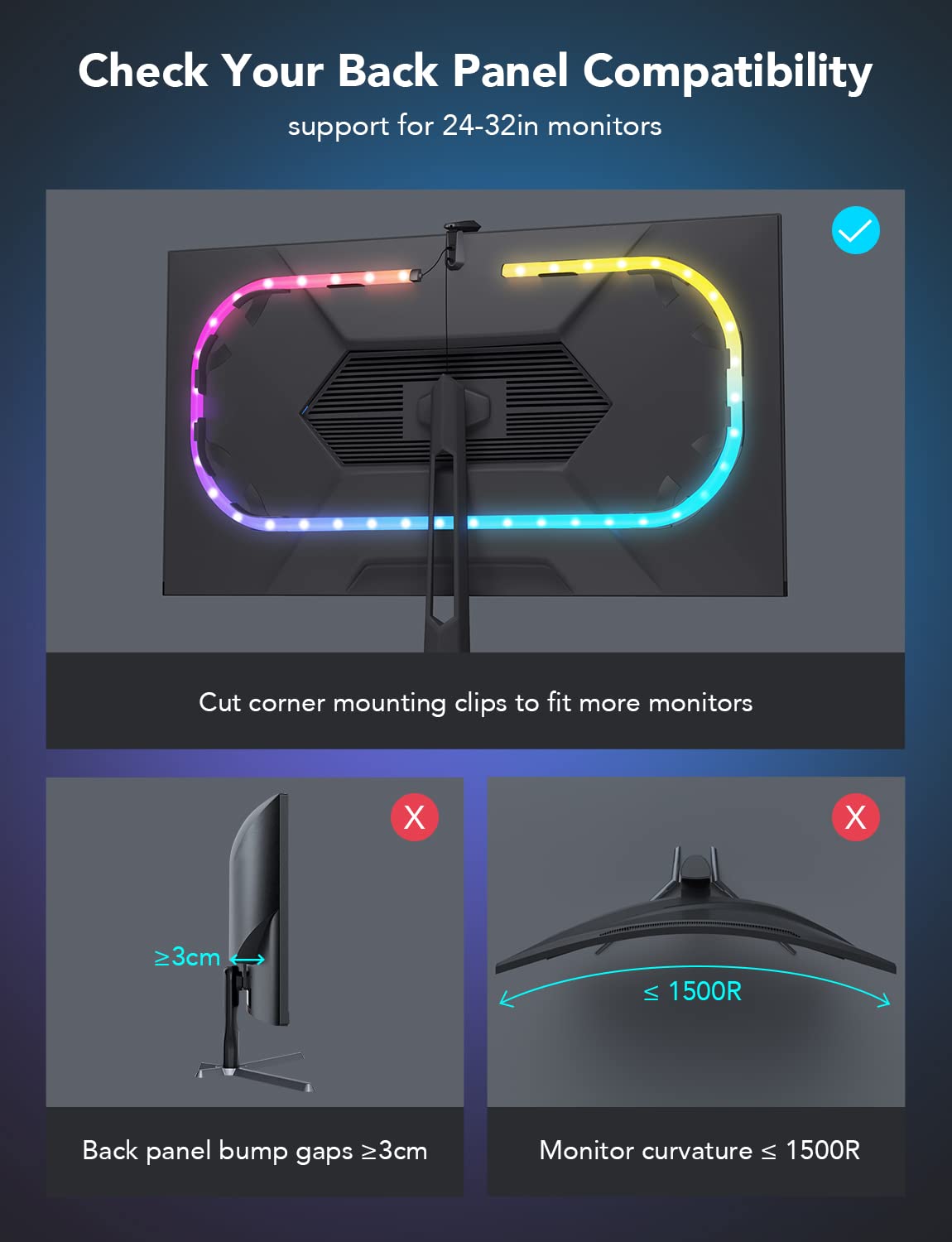 Setup gaming con Govee DreamView G1 sincronizando colores con el juego en pantalla