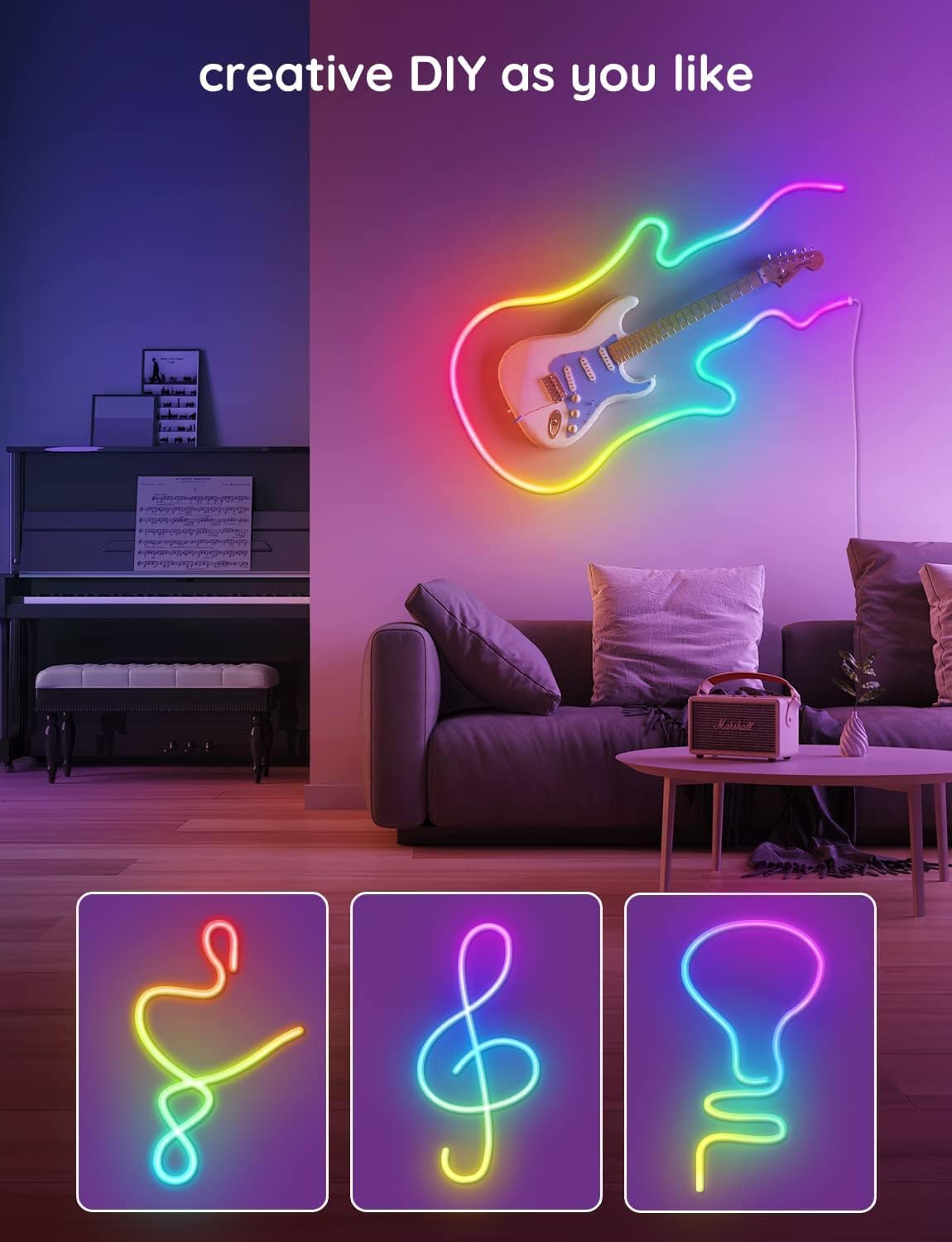 Combo Alexa Echo Dot + Govee luces LED RGB 3 metros